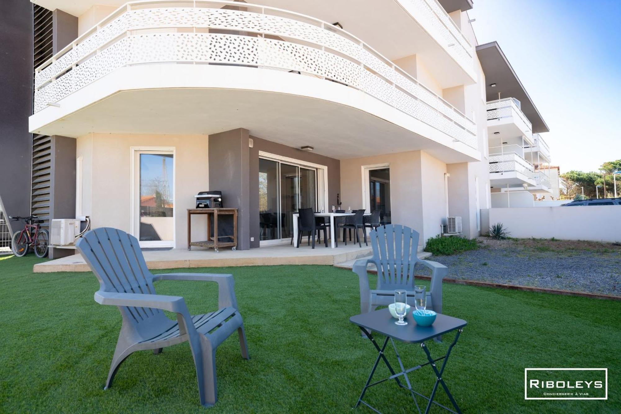 Grand T3 Neuf Climatise Avec Wifi A 100M De La Plage Vias Zewnętrze zdjęcie